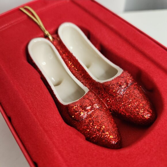 Lenox Wizard of Oz There's No Place Like Home Red Slippers Ornament - Picture 2 of 11